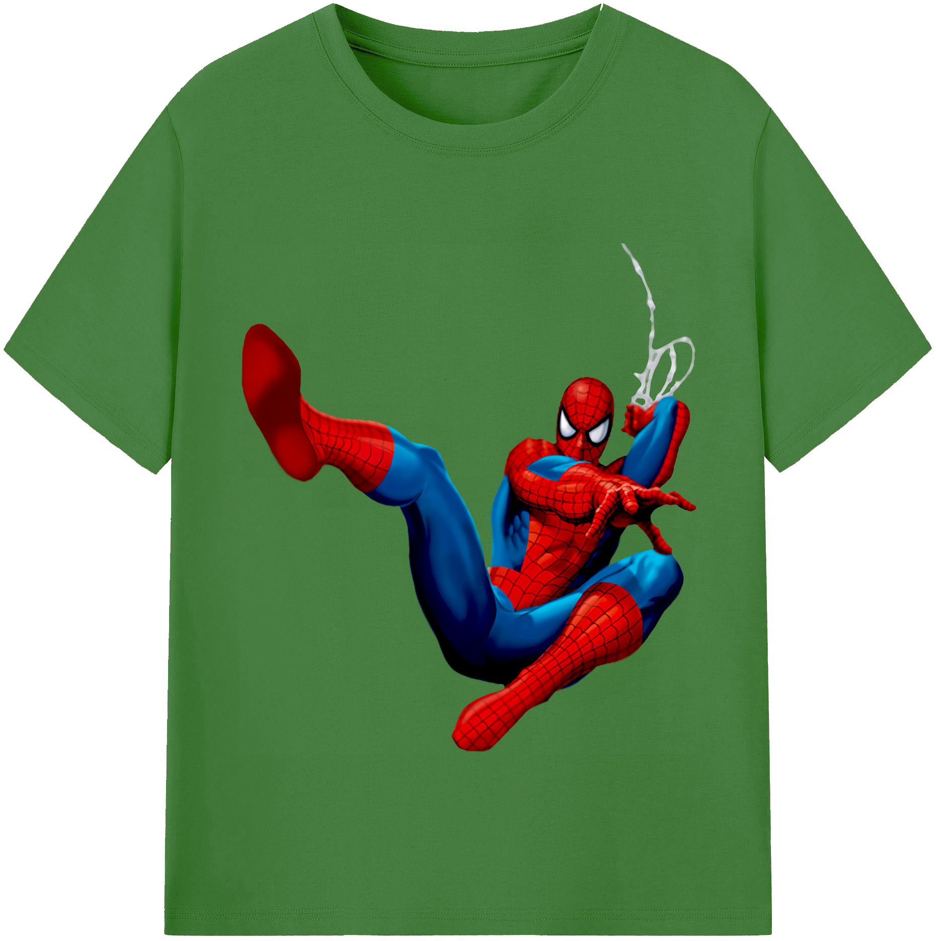 （画像用） Spider Man スパイダーマン レディースカジュアルプリントTシャツ（綿100％）
